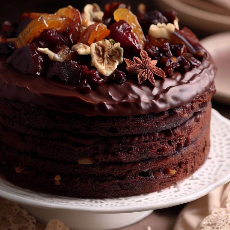 Ciasto czekoladowe z bakaliami - przepis