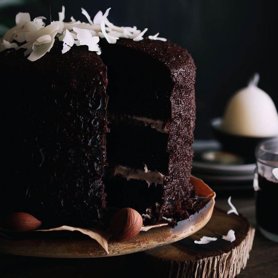 Ciemne ciasto z kokosem - przepis